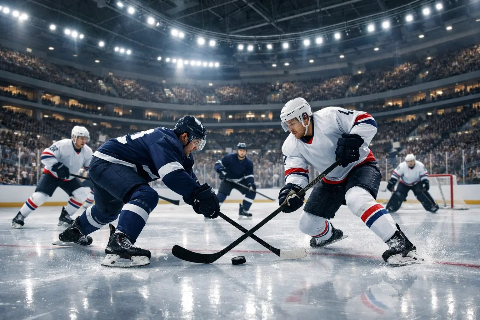 Eishockey-Arena in Russland mit Spielern – KHL Wetten und Besonderheiten